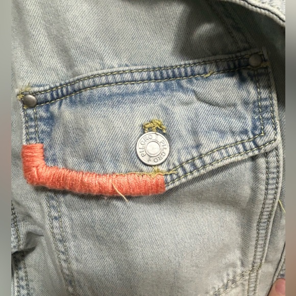 NWT! Women’s Anthropologie Pilcro Ultra Cropped Distressed Jean Jacket - Picture 8 of 12